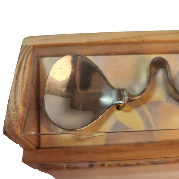 Harvest Honey Spoon in Wooden Crate Vintage 2002 Joie de Vivre Wood Crate NEW - Picture 8 of 13